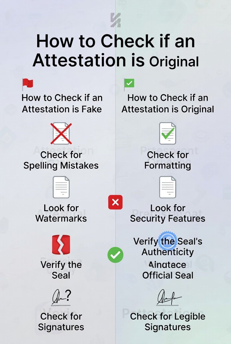 attestation is fake or original